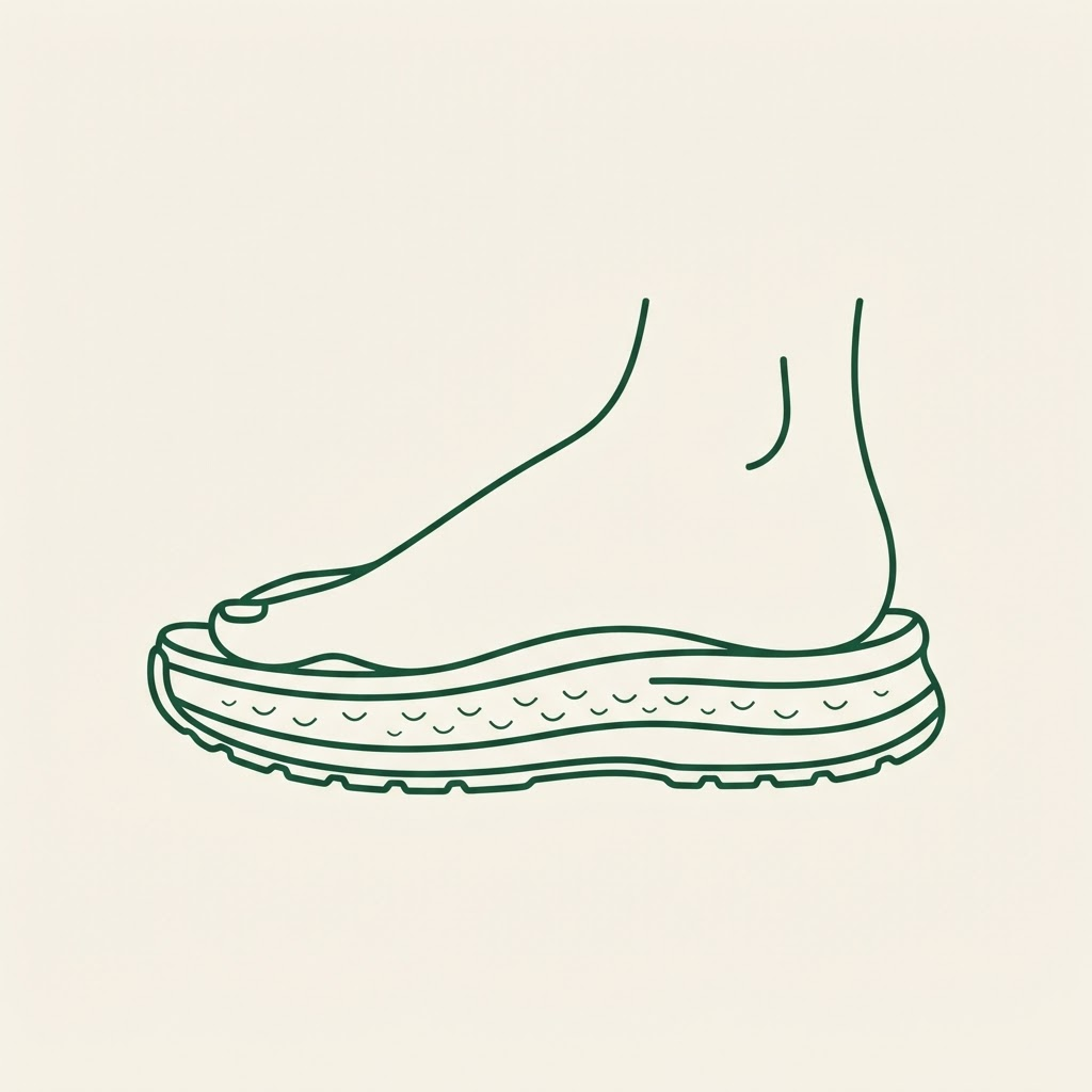 Balanced Cushioning shoe feature illustration