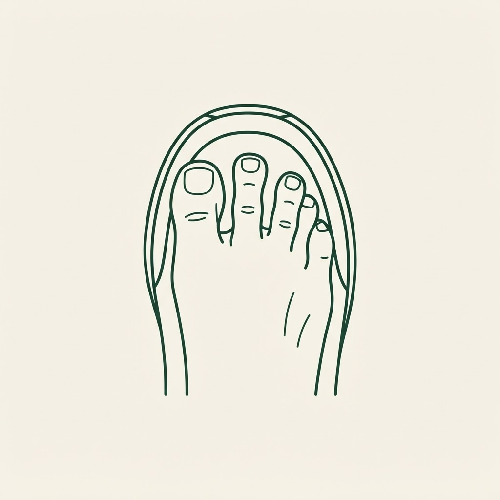 Roomy Toe Box shoe feature illustration