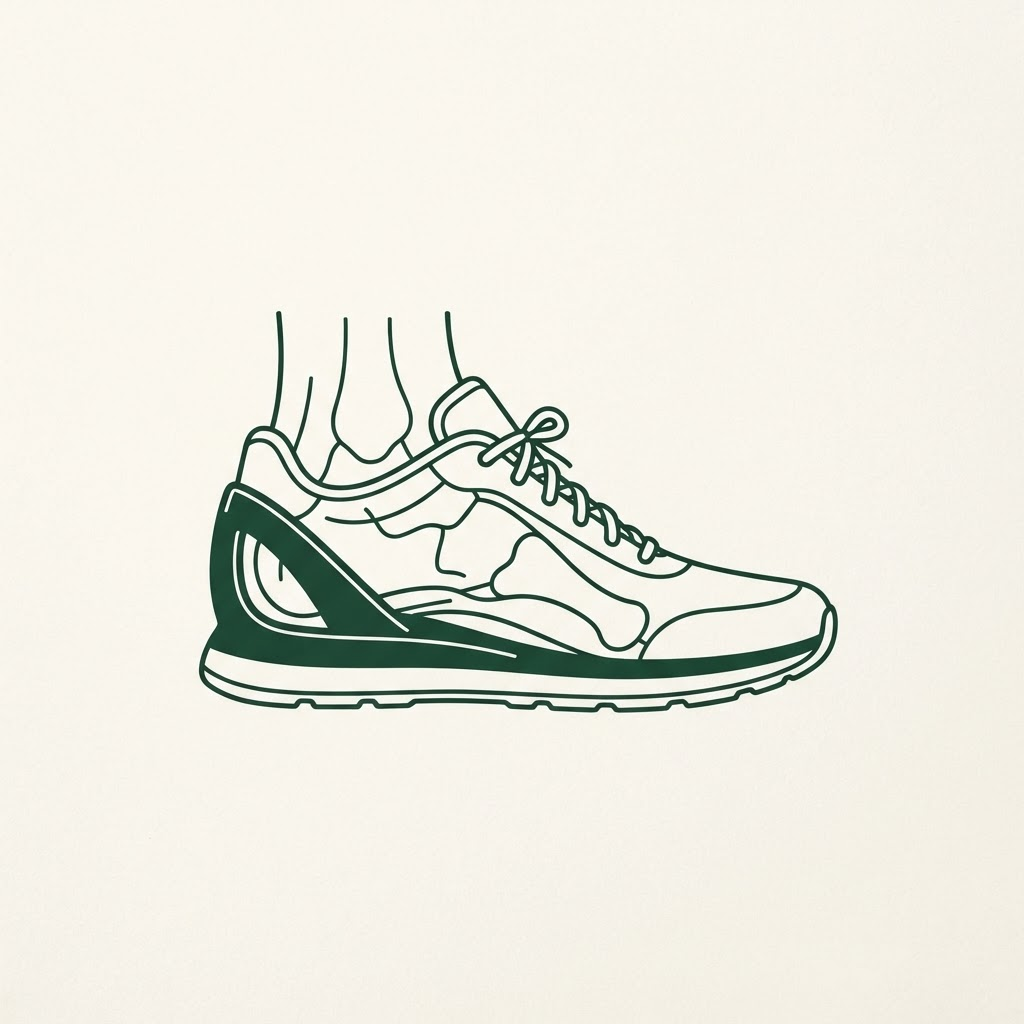 Stable Heel shoe feature illustration