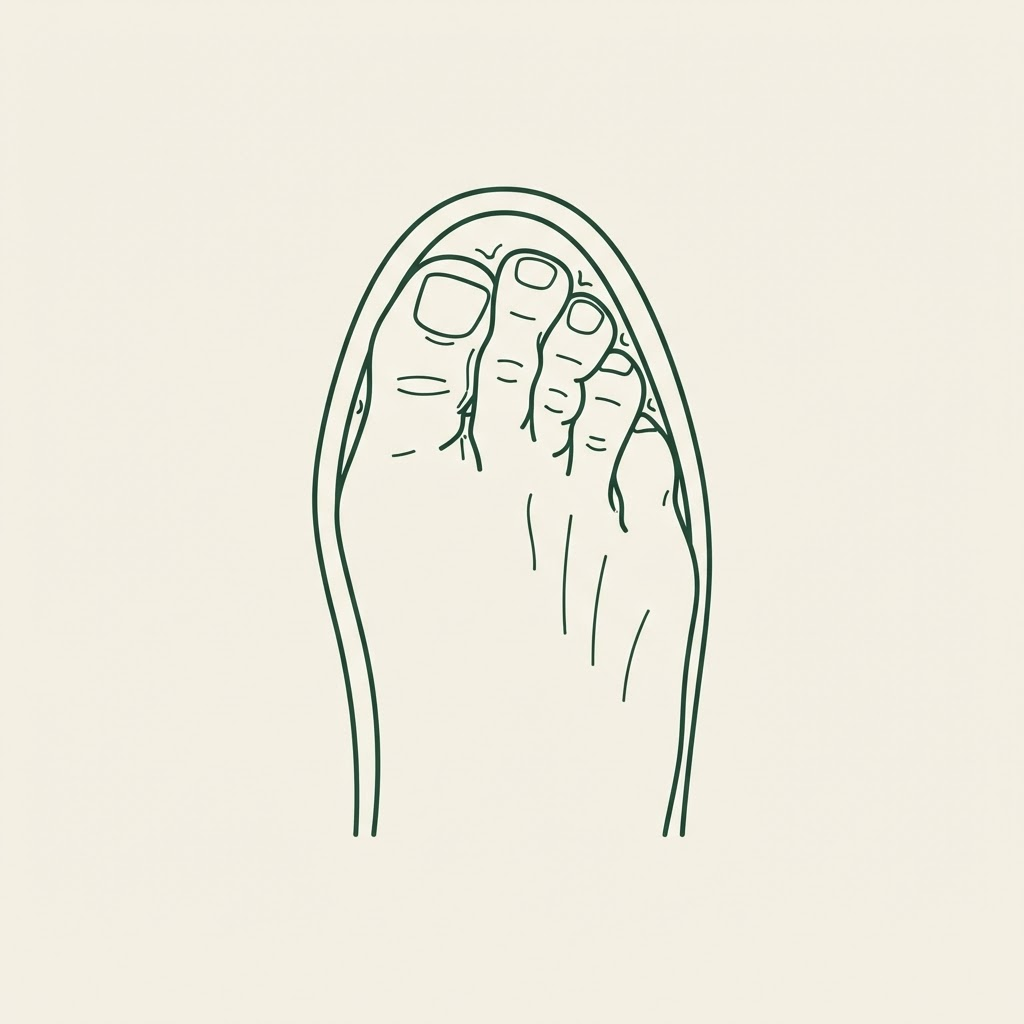 Toe Pressure foot health illustration